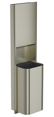 Bradley Elvari Recessed Towel Dispenser/Waste Receptacle — Brushed Nickel