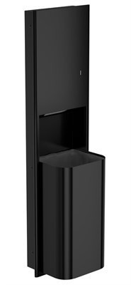 Bradley Elvari Recessed Towel Dispenser/Waste Receptacle — Brushed Black