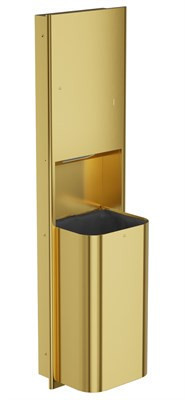 Bradley Elvari Recessed Towel Dispenser/Waste Receptacle — Brushed Brass