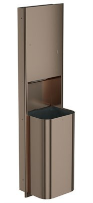 Bradley Elvari Recessed Towel Dispenser/Waste Receptacle — Brushed Bronze