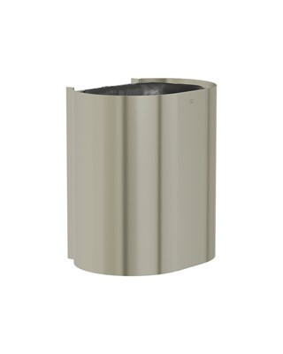 Bradley Elvari Surface Waste Receptacle, Medium Cap, P-Shape — Brushed Nickel