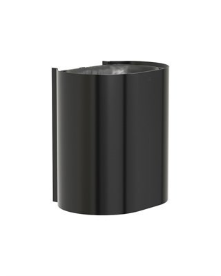 Bradley Elvari Surface Waste Receptacle, Medium Cap, P-Shape — Brushed Black