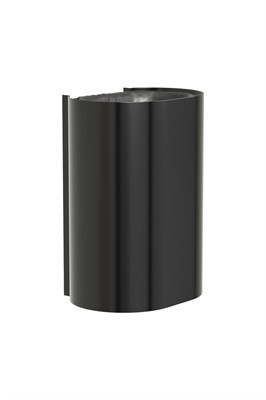 Bradley Elvari Surface Waste Receptacle, Large Cap, P-Shape — Brushed Black