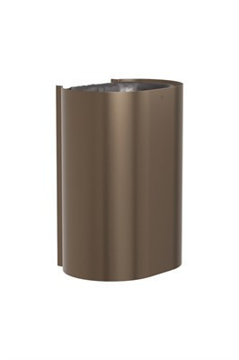 Bradley Elvari Surface Waste Receptacle, Large Cap, P-Shape — Brushed Bronze