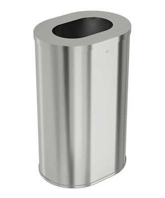Bradley Elvari Free-Standing Waste Receptacle — Brushed Stainless
