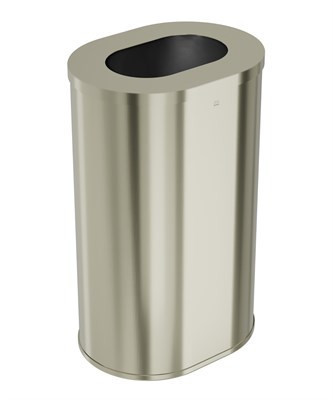 Bradley Elvari Free-Standing Waste Receptacle — Brushed Nickel