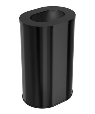 Bradley Elvari Free-Standing Waste Receptacle — Brushed Black