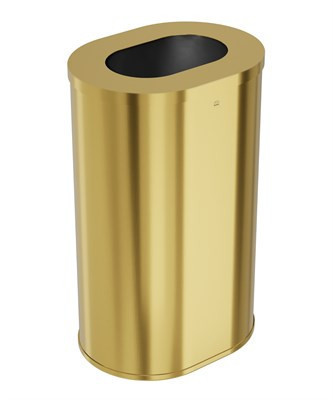 Bradley Elvari Free-Standing Waste Receptacle — Brushed Brass