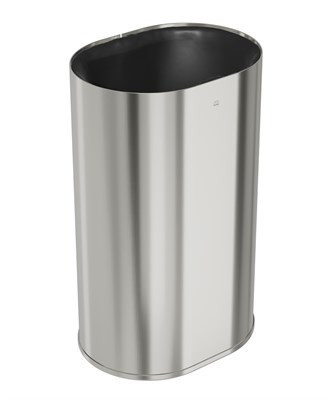 Bradley Elvari Free-Standing Waste Receptacle — Brushed Stainless
