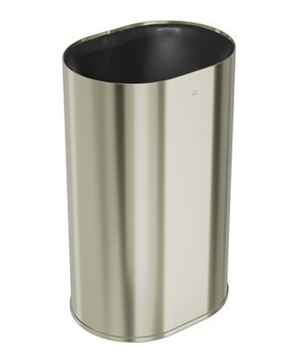 Bradley Elvari Free-Standing Waste Receptacle — Brushed Nickel