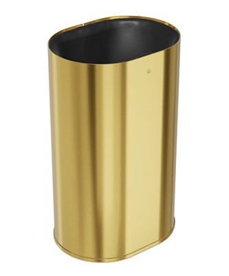 Bradley Elvari Free-Standing Waste Receptacle — Brushed Brass
