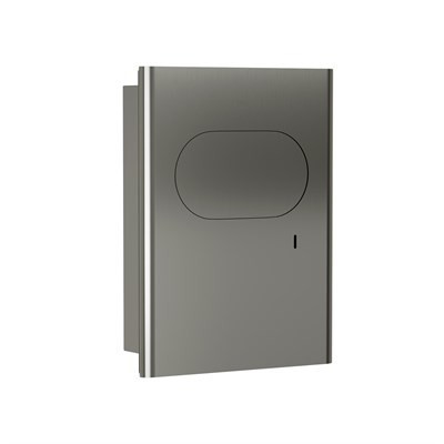 Bradley Elvari Napkin Disposal, Stainless, Recessed Mounted — Brushed Stainless