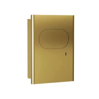 Bradley Elvari Napkin Disposal, Stainless, Recessed Mounted — Brushed Brass