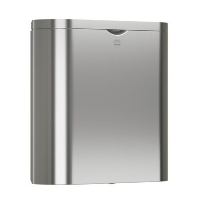 Bradley Elvari Napkin Disposal, Stainless, Surface Mounted — Brushed Stainless