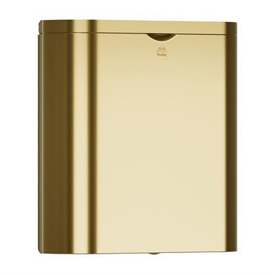 Bradley Elvari Napkin Disposal, Stainless, Surface Mounted — Brushed Brass