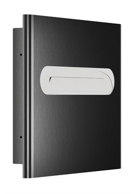 Bradley Elvari Seat Cover Dispenser, Recessed, Large Capacity — Brushed Black