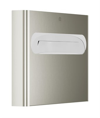 Bradley Elvari Seat Cover Dispenser, Surface Mtd, Medium Capacity — Brushed Nickel