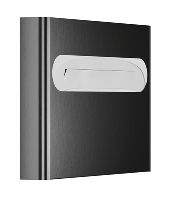Bradley Elvari Seat Cover Dispenser, Surface Mtd, Medium Capacity — Brushed Black
