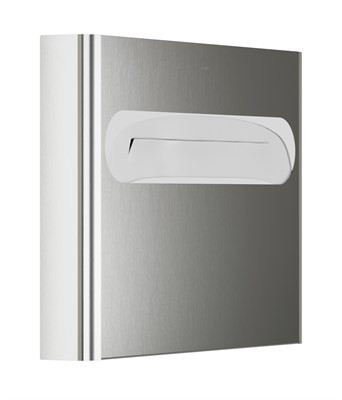 Bradley Elvari Seat Cover Dispenser, Surface Mtd, Large Capacity — Brushed Stainless