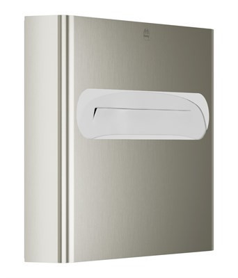 Bradley Elvari Seat Cover Dispenser, Surface Mtd, Large Capacity — Brushed Nickel
