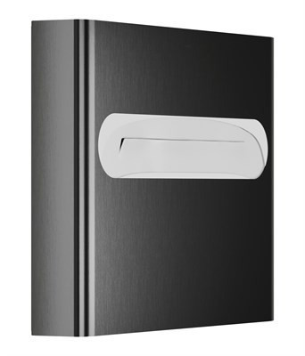 Bradley Elvari Seat Cover Dispenser, Surface Mtd, Large Capacity — Brushed Black