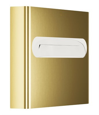 Bradley Elvari Seat Cover Dispenser, Surface Mtd, Large Capacity — Brushed Brass