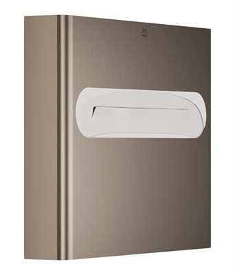 Bradley Elvari Seat Cover Dispenser, Surface Mtd, Large Capacity — Brushed Bronze