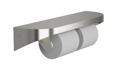 Bradley Elvari Toilet Tissue Dispenser With Shelf — Brushed Stainless