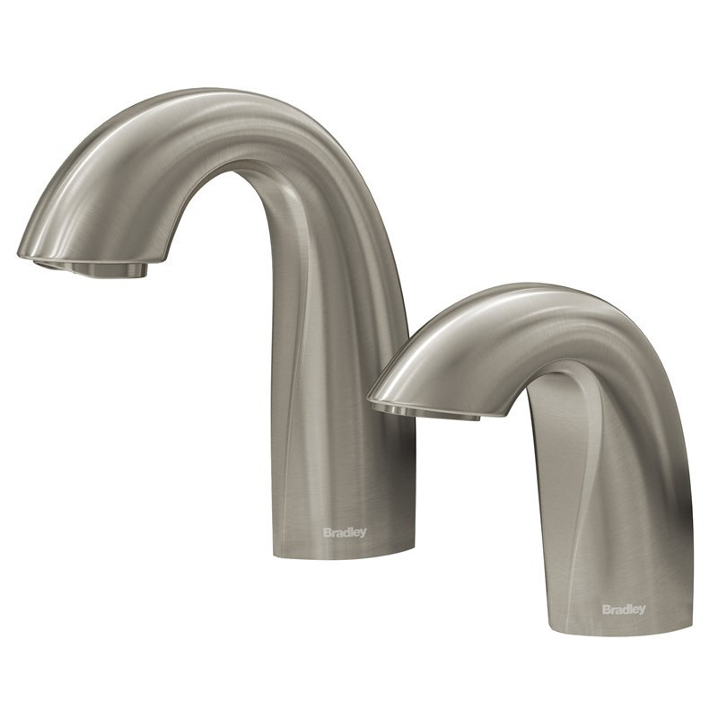 Bradley Crestt Liquid Soap Dispenser, Deck Mounted, Auto Top-Fill — Brushed Bronze