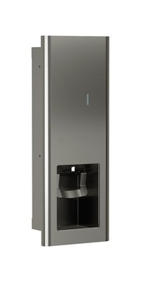 Bradley Liquid Soap/Gel Sanitizer Dispenser, 40oz, Recessed — Brushed Stainless