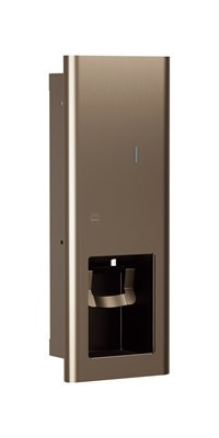 Bradley Liquid Soap/Gel Sanitizer Dispenser, 40oz, Recessed — Brushed Bronze