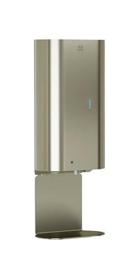 Bradley Elvari Sensor Sanitizer Dispenser, 40oz, Surface, AC Plug — Brushed Nickel