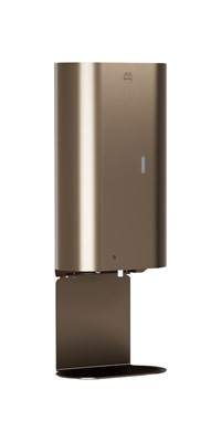 Bradley Elvari Sensor Sanitizer Dispenser, 40oz, Surface, AC Plug — Brushed Bronze