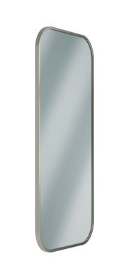 Bradley Elvari Framed Mirror, 18X36 — Brushed Stainless