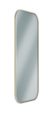 Bradley Elvari Framed Mirror, 18X36 — Brushed Nickel
