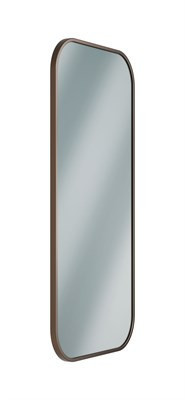 Bradley Elvari Framed Mirror, 18X36 — Brushed Bronze