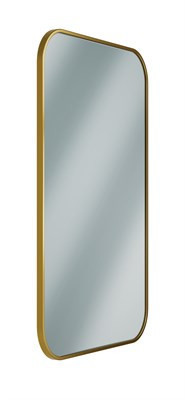 Bradley Elvari Framed Mirror, 24X36 — Brushed Brass