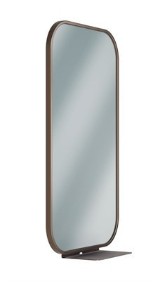 Bradley Elvari Frame Mirror, 18x30, With Shelf — Brushed Bronze