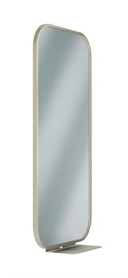 Bradley Elvari Framed Mirror With Shelf, 18X36 — Brushed Nickel