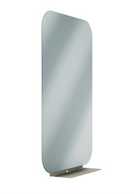 Bradley Elvari Frameless Mirror 24" X 36" With Shelf — Brushed Nickel