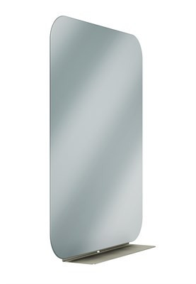 Bradley Elvari Frameless Mirror 30" X 36" With Shelf — Brushed Nickel