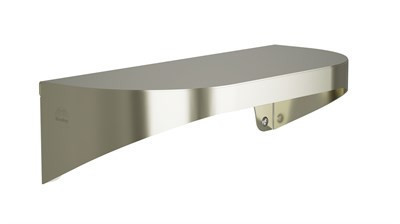 Bradley Elvari Shelf, 20 Gauge, 5 x 12 — Brushed Nickel