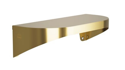 Bradley Elvari Shelf, 20 Gauge, 5 x 12 — Brushed Brass