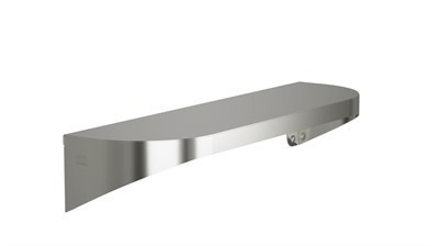 Bradley Elvari Shelf, 5" X 18", 20 Gauge — Brushed Stainless