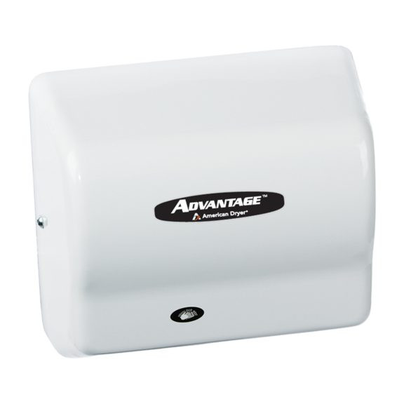 AMERICAN DRYER® AD90 Advantage AD® HAND DRYER | Steel White Auto Universal Voltage — Steel White