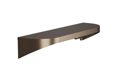 Bradley Elvari Shelf with Hooks, 5 x 18, 20 Gauge Stainless — Brushed Bronze