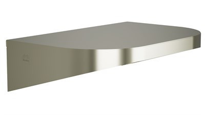 Bradley Elvari Shelf, 8" X 12", 20 Gauge — Brushed Nickel