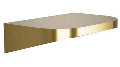 Bradley Elvari Shelf, 8" X 12", 20 Gauge — Brushed Brass