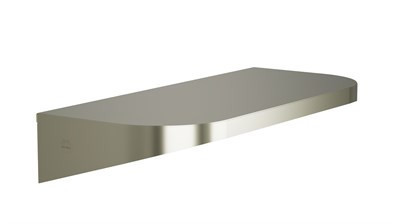 Bradley Elvari Shelf, 8" X 18", 20 Gauge — Brushed Nickel