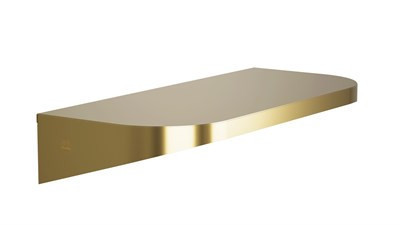Bradley Elvari Shelf, 8" X 18", 20 Gauge — Brushed Brass
